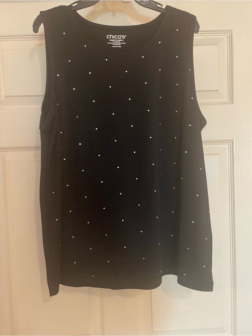 Chico's Black Studded Sleeveless Tank
